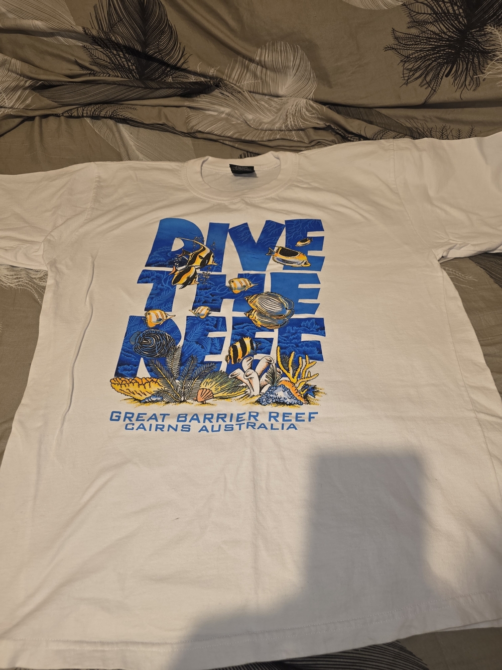Dive the Reef Great Barrier Reef Graphic Tee - White/Blue